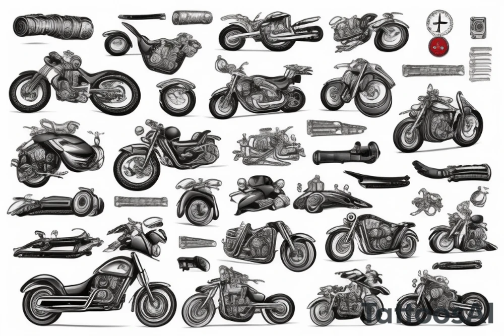 Civil Engineer and motorcycles tattoo idea