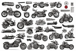 Civil Engineer and motorcycles tattoo idea
