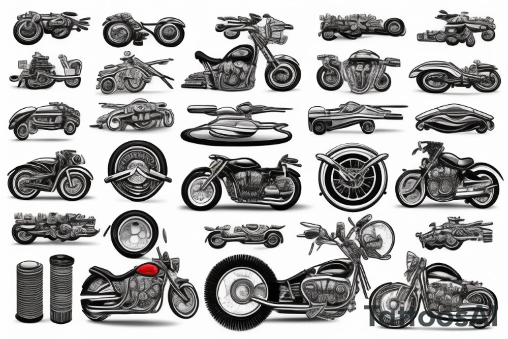 Civil Engineer and motorcycles tattoo idea