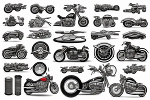 Civil Engineer and motorcycles tattoo idea