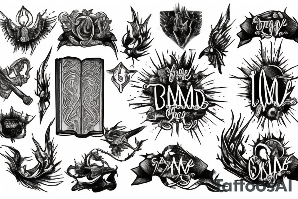 Bible in flame tattoo idea