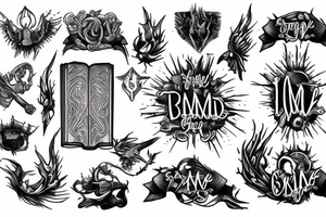 Bible in flame tattoo idea