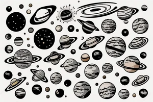 Solar system tattoo idea