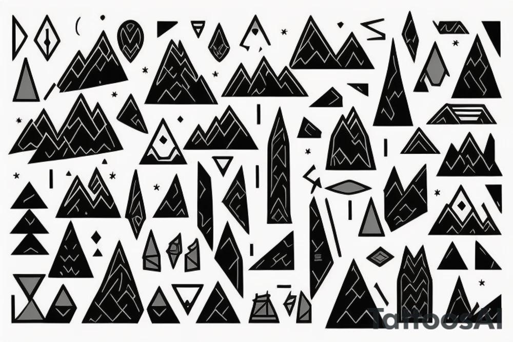 Mountains tattoo idea