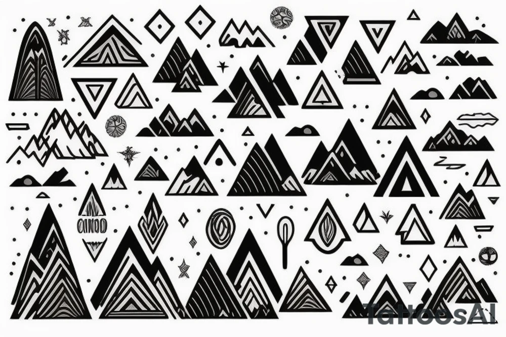 Mountains tattoo idea