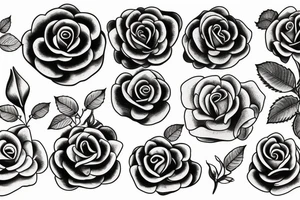 beautiful large blossomed rose tattoo idea