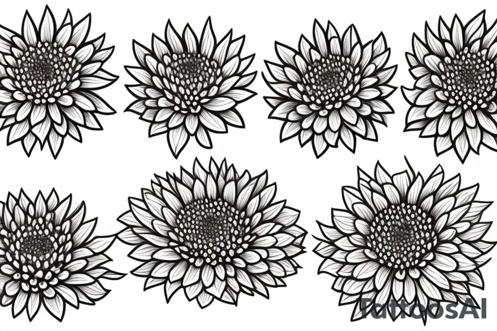 large Blooming chrysanthemum tattoo idea