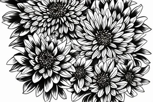 large Blooming chrysanthemum tattoo idea