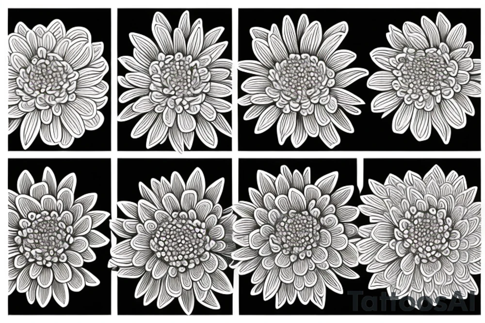 Blooming chrysanthemum tattoo idea