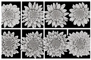Blooming chrysanthemum tattoo idea