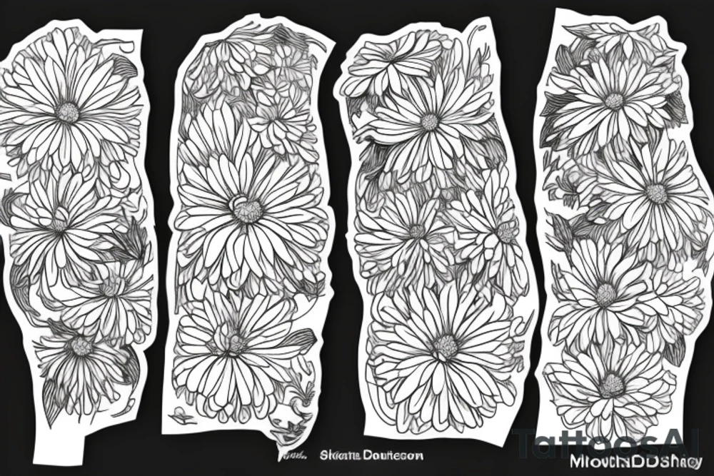 Blooming chrysanthemum tattoo idea