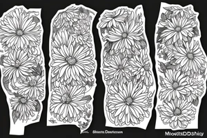 Blooming chrysanthemum tattoo idea