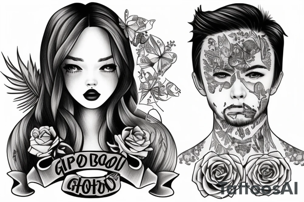 Girl and boy do adult tattoo idea