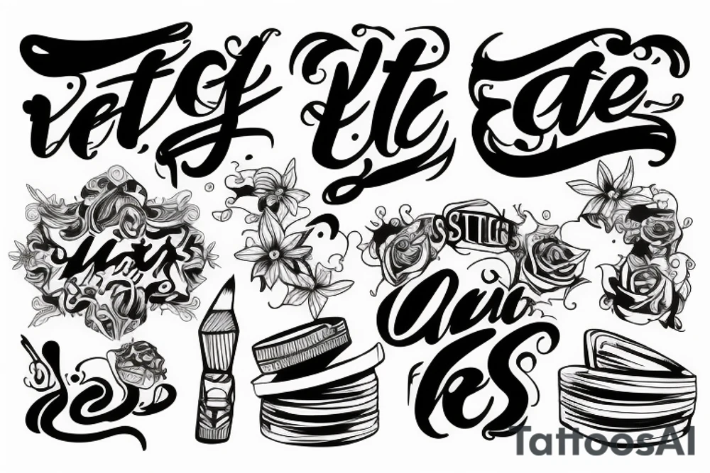Static text tattoo idea