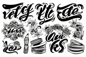 Static text tattoo idea