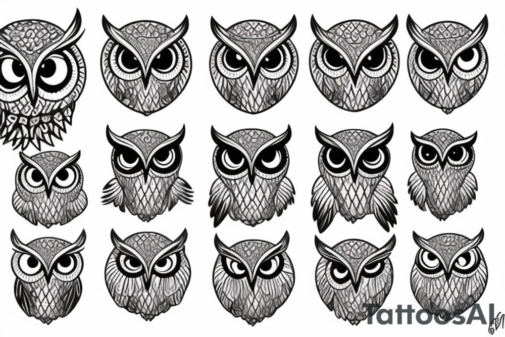 owl with a pineapple tattoo idea