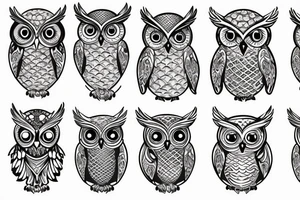 owl with a pineapple tattoo idea