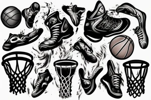 Basketball gamers tattoo idea