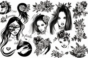 Girl masturbation tattoo idea