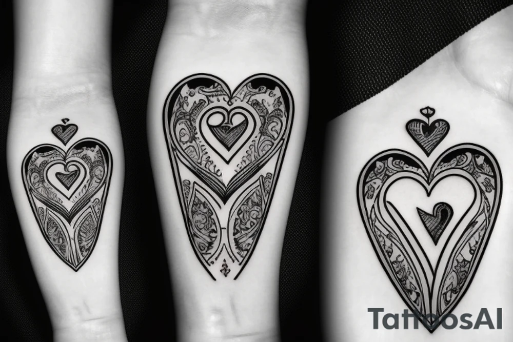 jack of hearts playing card tattoo idea