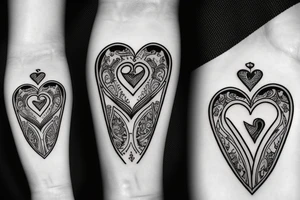 jack of hearts playing card tattoo idea