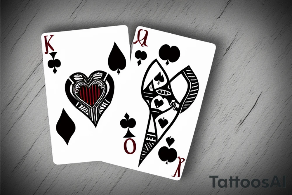 jack of hearts playing card tattoo idea