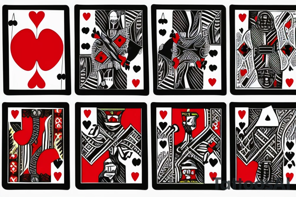 jack of hearts playing card tattoo idea