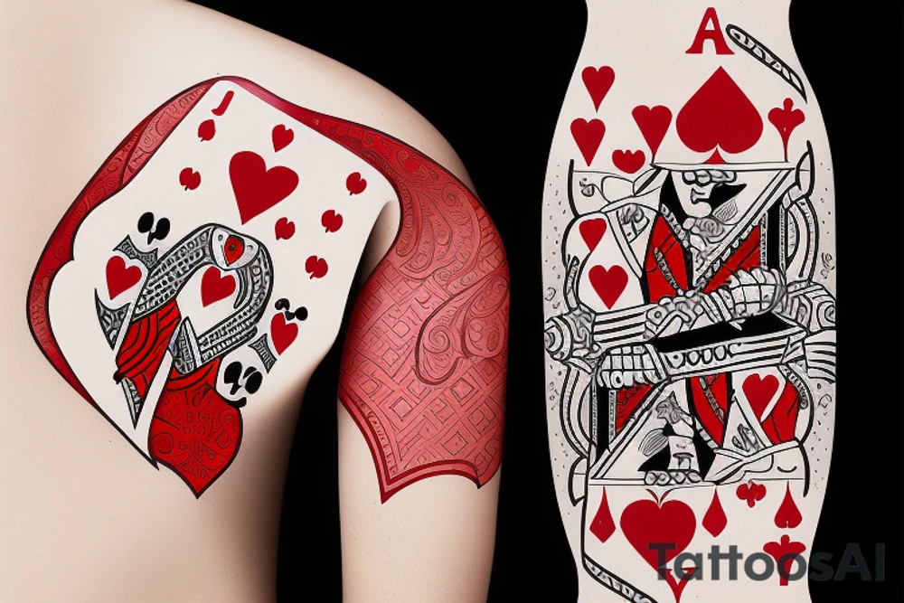 jack of hearts playing card tattoo idea
