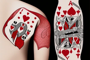 jack of hearts playing card tattoo idea
