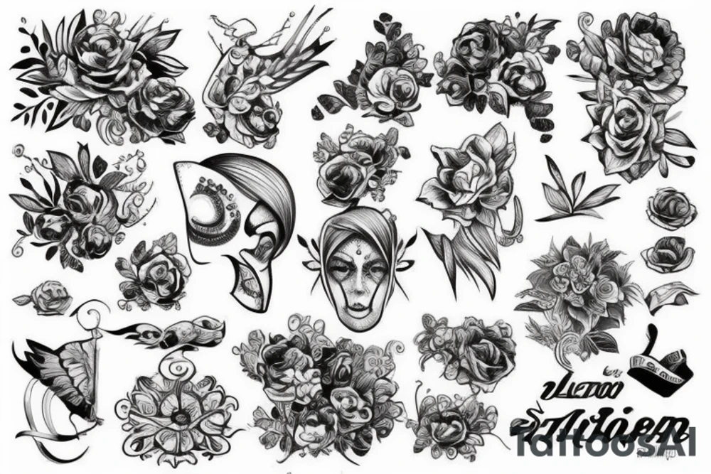 автомобиль едет по пляжу tattoo idea
