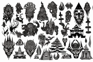 Lost Temple in siberia tattoo idea