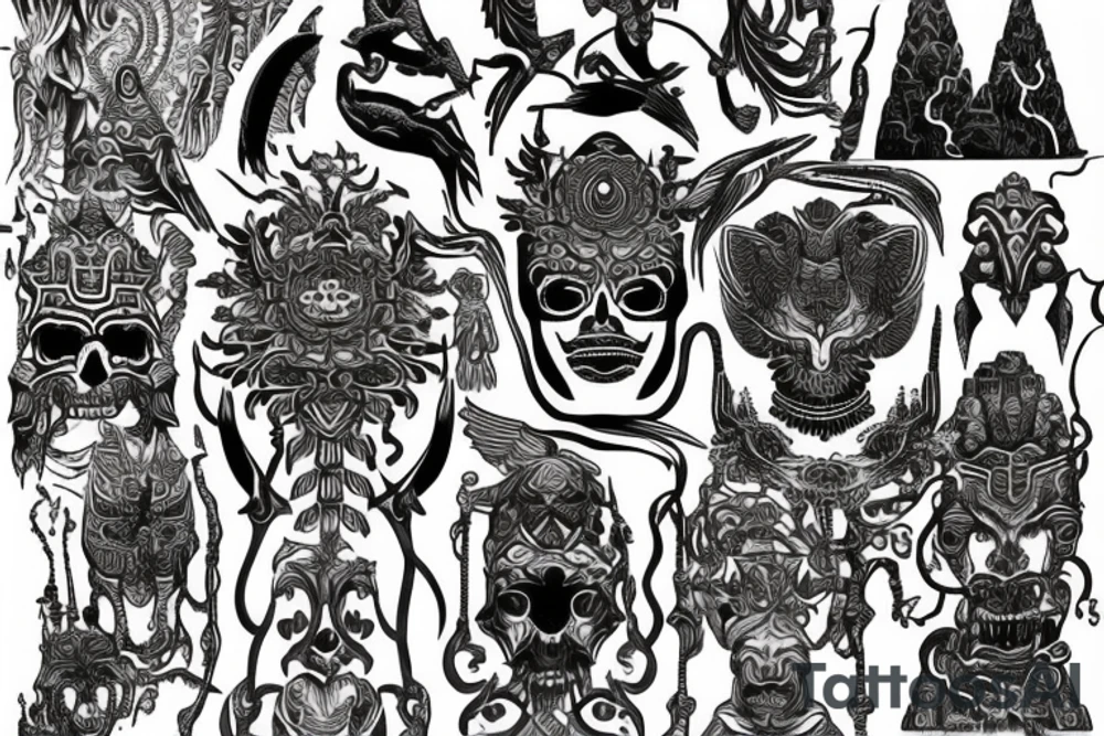 Lost Temple in siberia tattoo idea