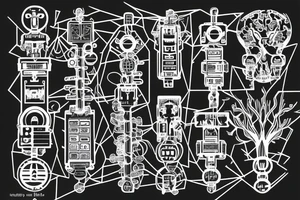 Cyberpunk Circuitry Tree USB Technomancy Ritualistic tattoo idea