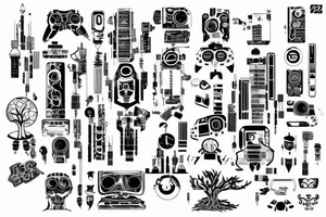 Cyberpunk Circuit Tree USB Technomancy tattoo idea