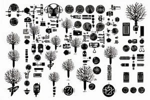 Cyberpunk Circuit Tree USB Technomancy tattoo idea