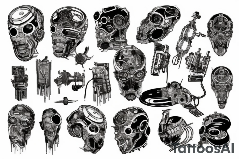 Cyberpunk Circuit Technomancy tattoo idea