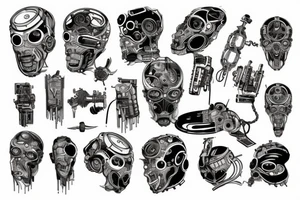 Cyberpunk Circuit Technomancy tattoo idea