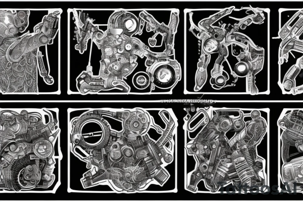 Cyberpunk Circuit Technomancy tattoo idea