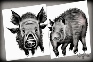 boar tattoo idea