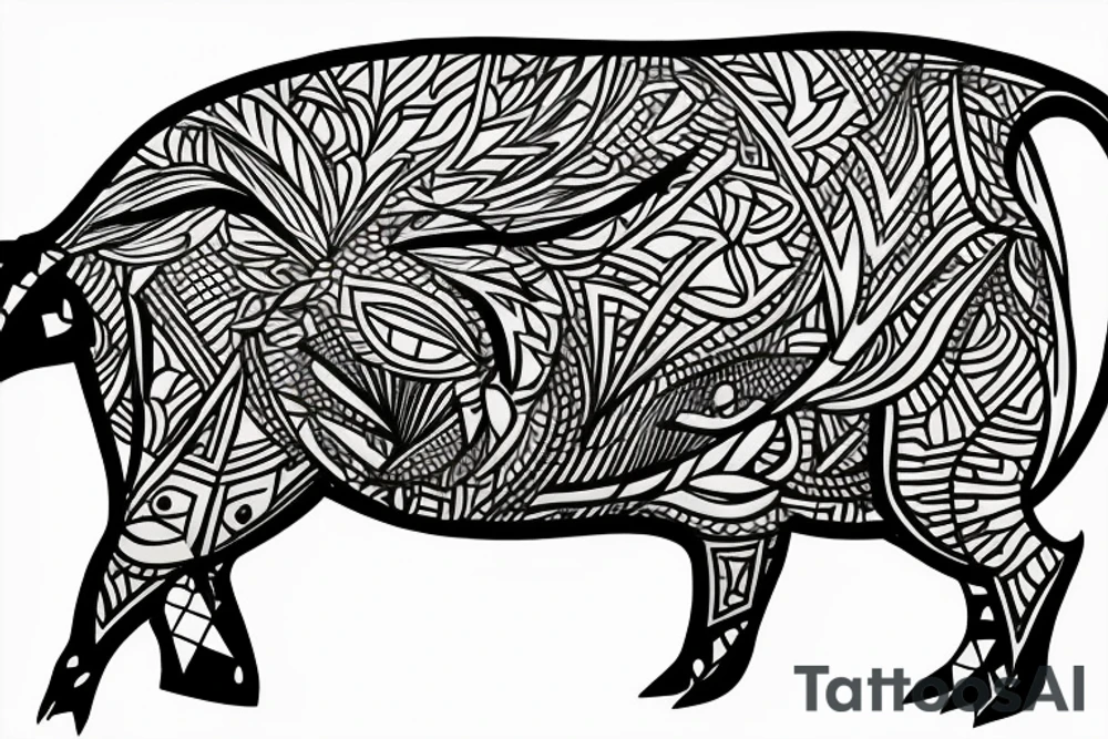 boar hedgehog tattoo idea