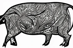 boar hedgehog tattoo idea