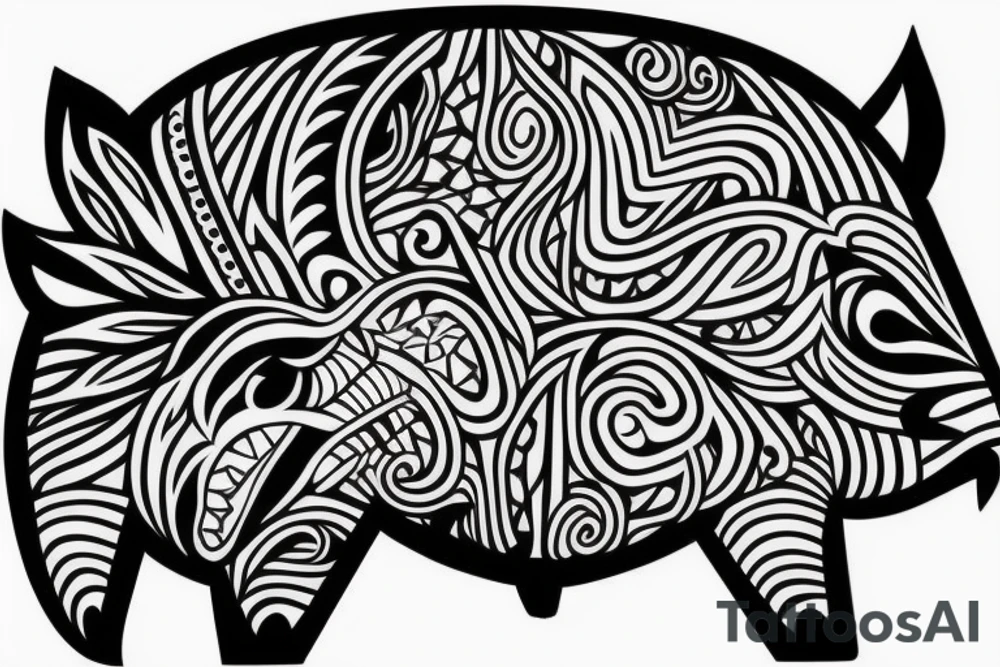 boar hedgehog tattoo idea