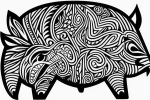 boar hedgehog tattoo idea