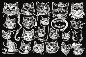 Black cat tattoo idea