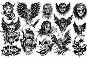 A demon with the appearance of an angel tattoo idea