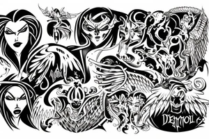 A demon with the appearance of an angel tattoo idea
