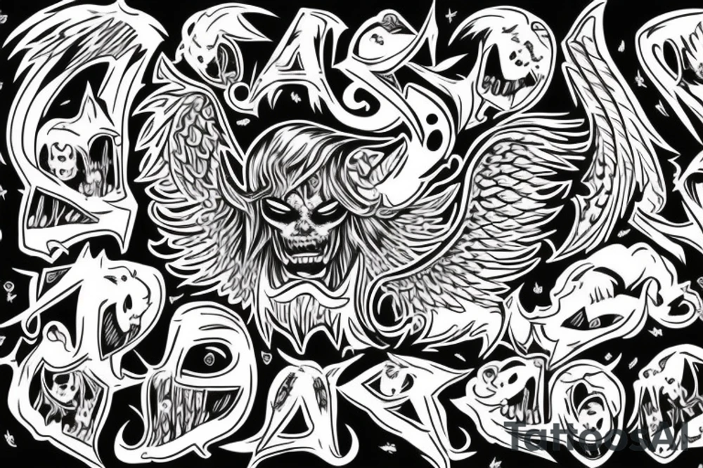 A demon with the appearance of an angel tattoo idea