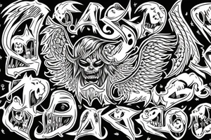 A demon with the appearance of an angel tattoo idea
