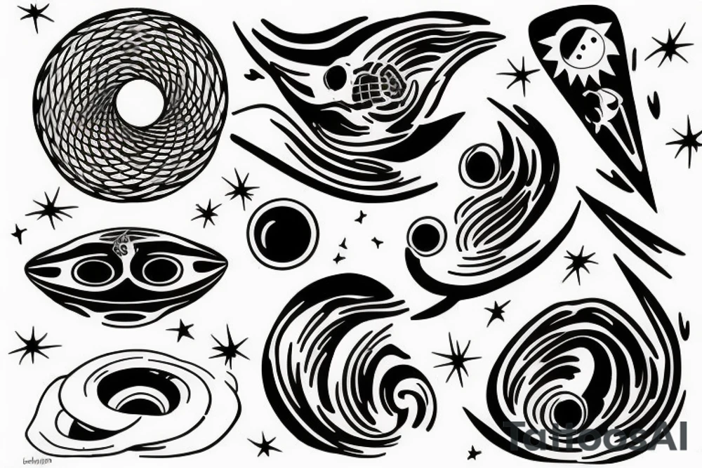 Black hole tattoo idea