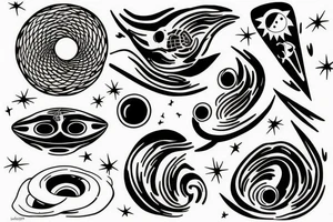 Black hole tattoo idea